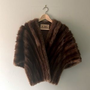 Vintage Real Fur Shawl